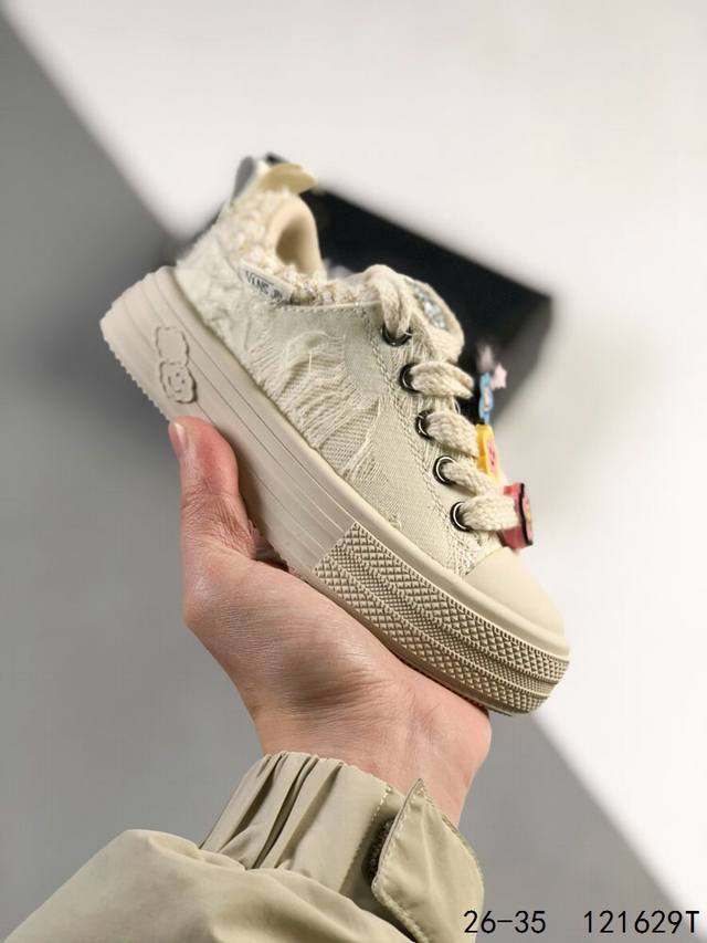 萌娃童鞋 Vans 万斯 Old Skool 时尚低帮百搭 耐磨防滑 厚底运动板鞋 Id:121629T