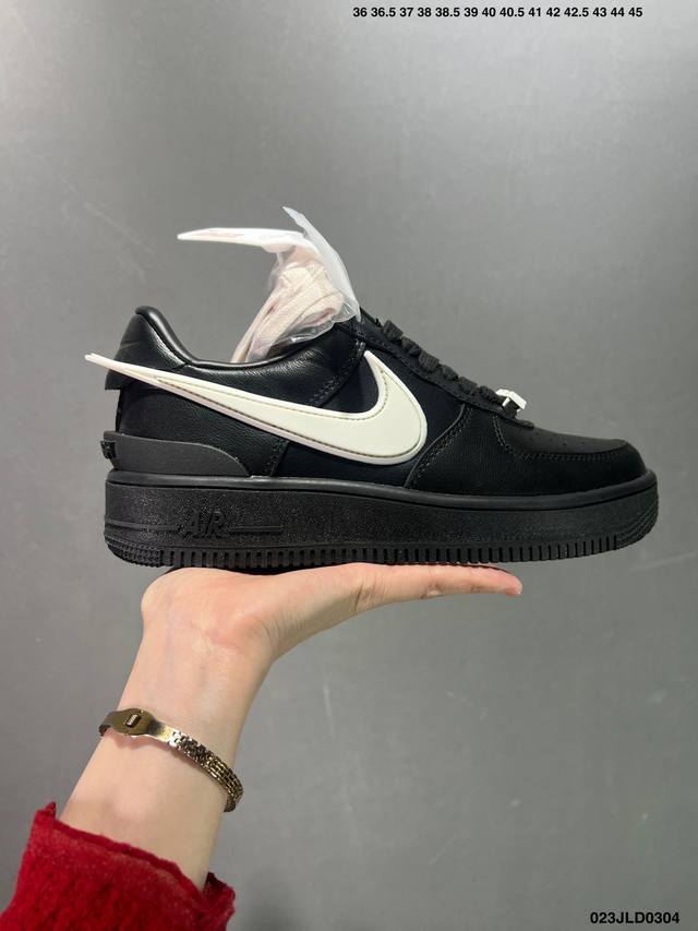 公司级ambush X Air Force 1 Low Sp 埋伏系列 空军联名合作款 皮革黑白大钩 官方货号 Dv34 1Size 35.5 36 36.5