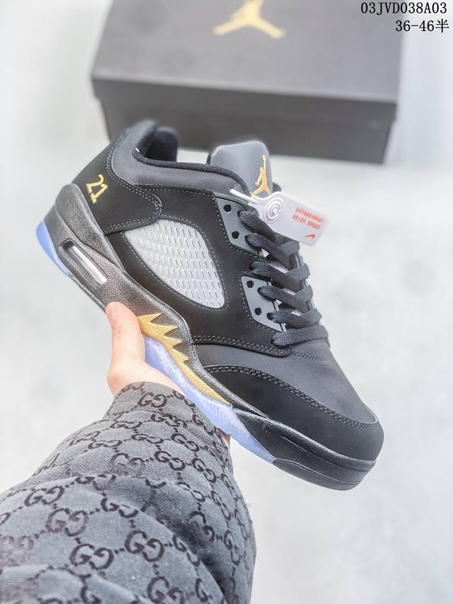 真标带半码jordan Air Jordan 5 Retro Low Wf Wings 减震防滑低帮 复古篮球鞋男女同款 尺码36-46半 03Jvd038A0