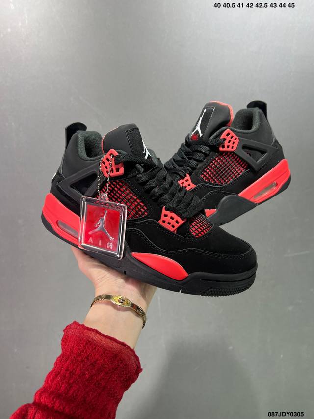 Aj4 Air Jordan 4 Retro Infrared Aj4乔4 男子文化篮球鞋 大厂出品 主力合作工厂 全新模具开发 纯正4代正确鞋型 进口头层皮料