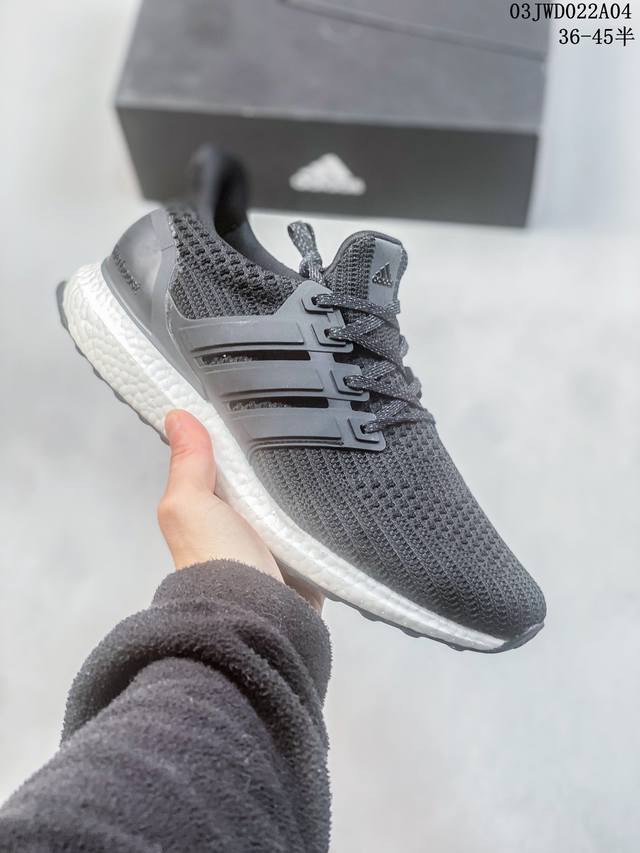 公司级 带半码 Adidas 阿迪 Ultra Boost Ub 全掌爆米花 针织黑条纹 透气跑步鞋 Bb6166 编码:03Jwd02 4