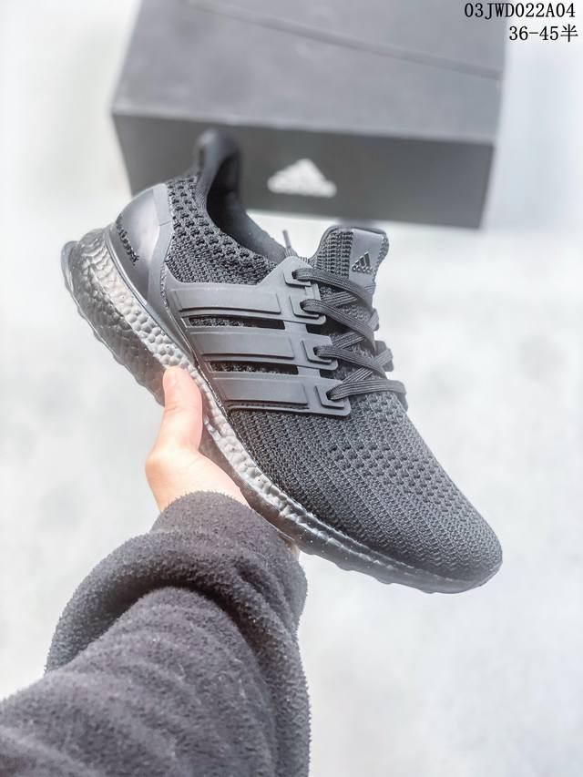 公司级 带半码 Adidas 阿迪 Ultra Boost Ub 全掌爆米花 针织黑条纹 透气跑步鞋 Bb6166 编码:03Jwd02 4