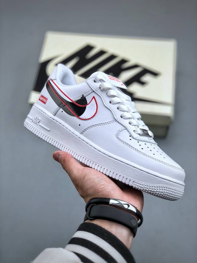 Supreme X Nk Air Force 7 Low 联名款 空军一号低帮休闲板鞋 Cu9225- #原楦原纸板 纯正版型 高清洁度 内置全掌气垫 尺码 3