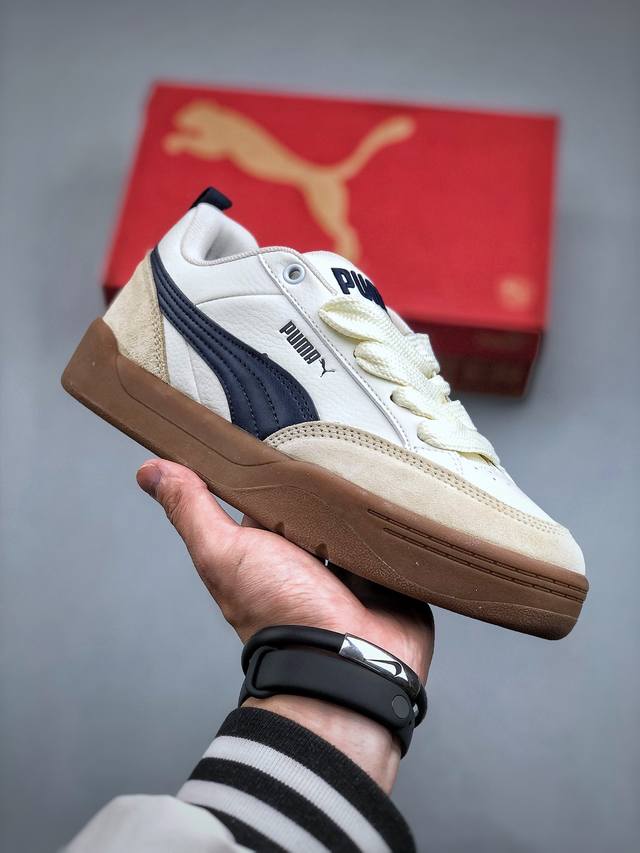 支持放店z 彪马puma Park Lifestyle Og Sneaker 公园生活方式系列低帮复古面包风百搭休闲运动板鞋 白暗蓝焦糖底 39726 7 尺码