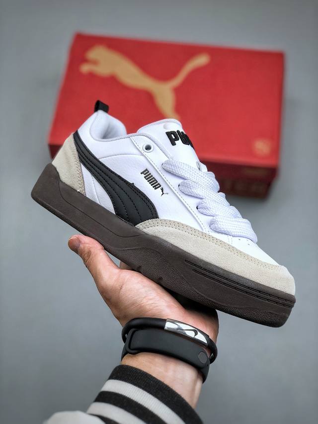 支持放店z 彪马puma Park Lifestyle Og Sneaker 公园生活方式系列低帮复古面包风百搭休闲运动板鞋 白暗黑焦糖底 07 尺码 36-4