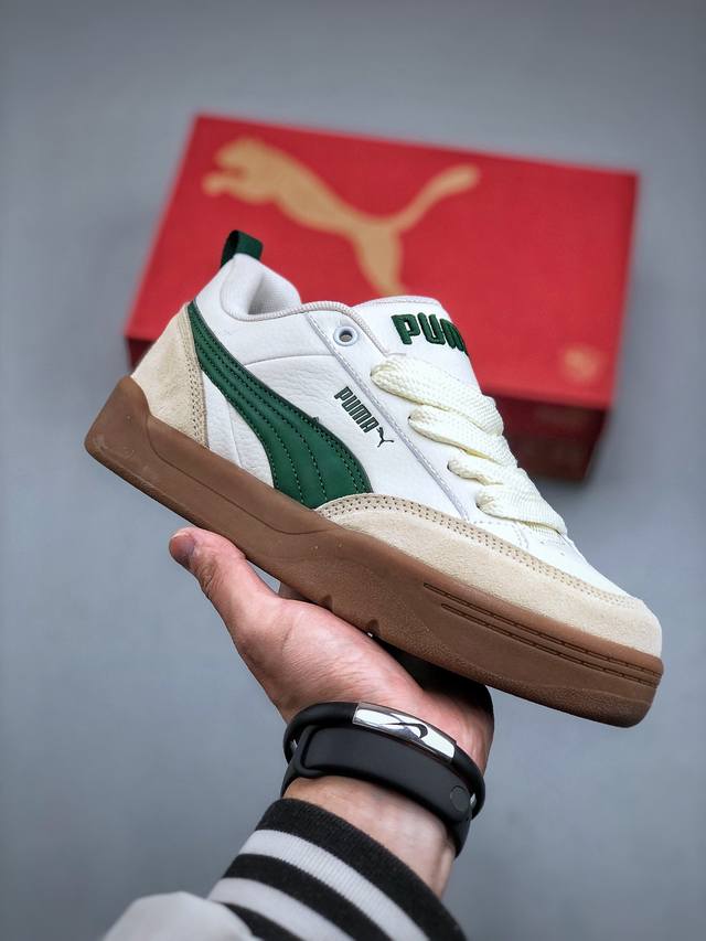 支持放店z 彪马puma Park Lifestyle Og Sneaker 公园生活方式系列低帮复古面包风百搭休闲运动板鞋 米白暗绿焦糖底 39726 2 尺