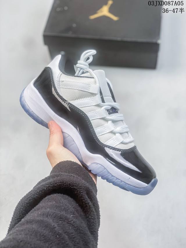 Nike Air Jordan 11 Retro 男女士复刻运动鞋 经典设计 深受球员与球迷喜爱 是 Jordan 品牌的经典版型之一 该复刻鞋款的设计灵感源自