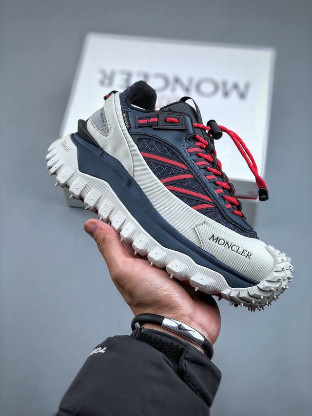 Moncler 盟可睐 蒙口 Trailgrip Gtx 抗撕裂材质山地户外鞋 鞋身采用cordura防撕裂尼龙 Gore-Tex防水材质 中底内置全掌碳板 支