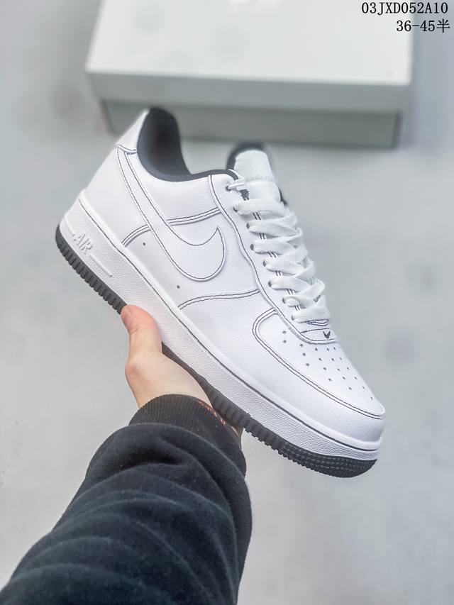 公司级带半码 耐克nike Air Force 1 Low 空军一号低帮休闲板鞋 打造纯正空军版型#专注外贸渠道 全掌内置蜂窝气垫 #原盒配件 原厂中底钢印 拉