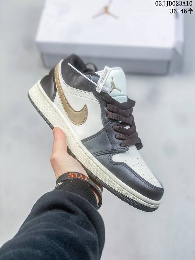 头层皮半码 乔丹air Jordan 1 Low Aj1 乔一低帮 原厂裁片 真头层皮制作 经典复古文化休闲运动篮球鞋 尺码:36 36.5 37.5 38 3