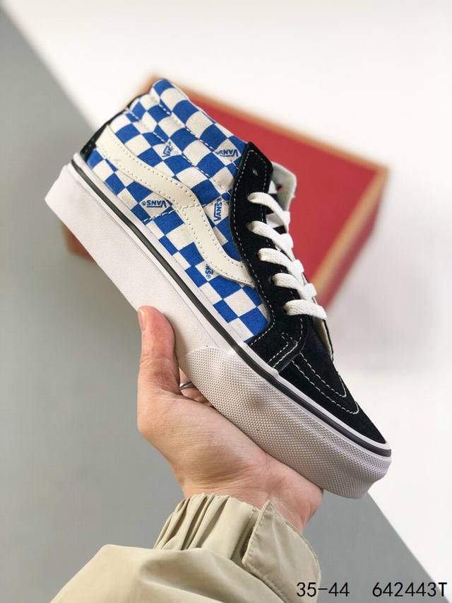 硫化真标带半码 Vans 万斯 Old Skool 时尚百搭 耐磨防滑 中高帮休闲运动帆布板鞋 Id:642443T