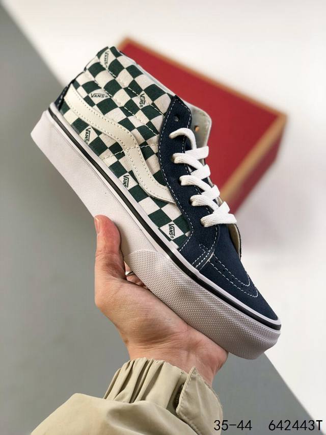 硫化真标带半码 Vans 万斯 Old Skool 时尚百搭 耐磨防滑 中高帮休闲运动帆布板鞋 Id:642443T