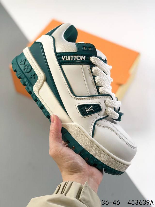 公司级真标带半码 Lv路易威登louis Vuitton Trail Sneaker Low休闲运动文化百搭篮球板鞋 致tpr光泽鞋底#耐弯折滴塑支持片#鞋垫嵌