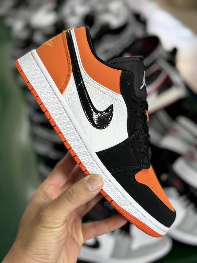 春季 全新c版 Air Jordan 1 Low Aj1乔1低帮文化篮球鞋 553558-128 黑橙扣碎 目前市售最高品质出货 优势推广 欢迎新老客户主推 原