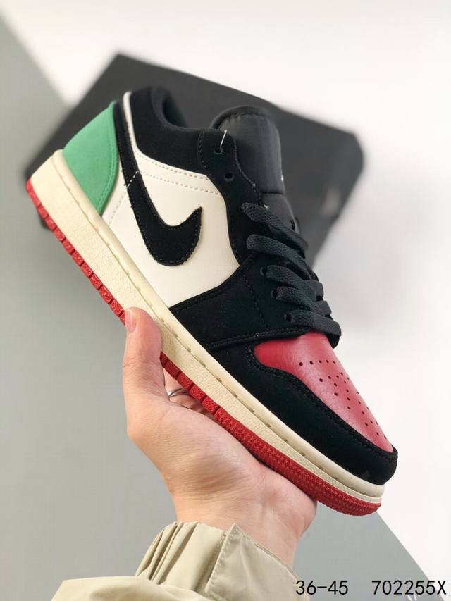 真标带半码 乔丹air Jordan 1 Low Aj1 Wh 乔1 低帮复古文化休闲运动篮球鞋 凭借出色的性能和吸睛的外观 Air Jordan直是风球场和街