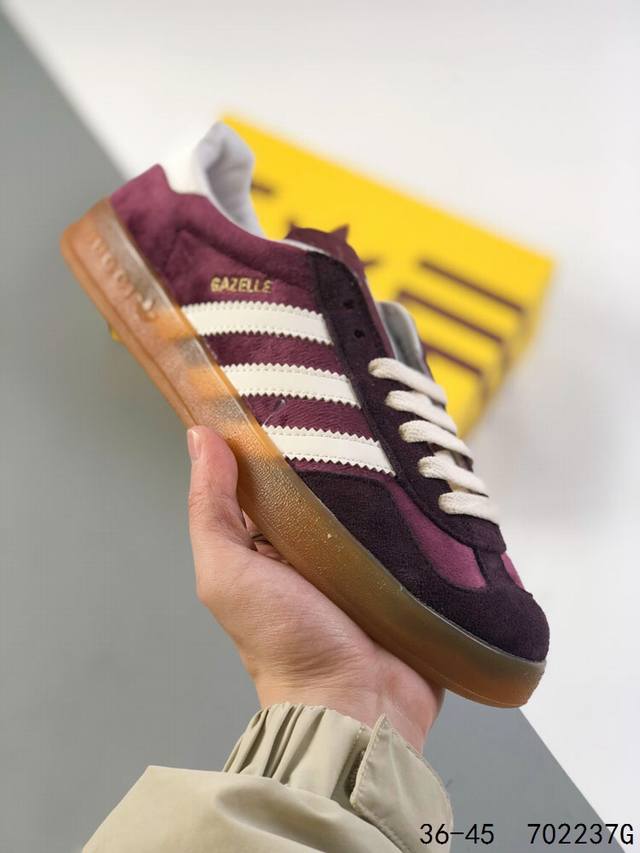 真标带半码 意大利奢侈品牌-古驰gucci X 德国运动品牌阿迪达斯adidas Originals Gazelle Esquisite Gucci 羚羊系列低