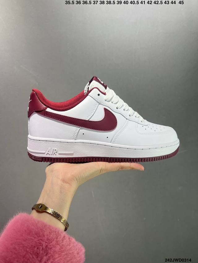 公司级air Force 1 07 Low 草莓果红 原楦头原纸板 打造纯正空军版型 #专注外贸渠道 全掌内置蜂窝气垫 #原盒配件 原厂中底钢印 拉帮完美 官方