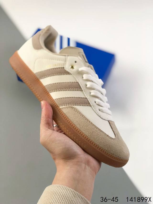 真标带半码 阿迪达斯 三叶草adidas Samba Vegan Og 桑巴舞系列绅士德训足球风百搭低帮休闲运动板鞋 Id 141899X