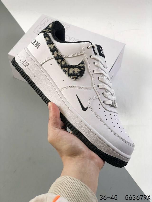 公司级真标带半码 耐克nike Air Force 1 Low 空军一号 迪奥 低帮百搭休闲运动板鞋 柔软 弹性十足的缓震性能和出色的中底设计 横跨复古与现代的