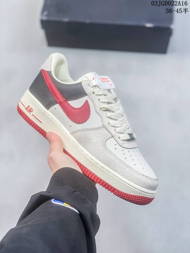 公司级带半码 耐克nike Air Force 1 Low 空军一号低帮休闲板鞋 打造纯正空军版型#专注外贸渠道 全掌内置蜂窝气垫 #原盒配件 原厂中底钢印 拉