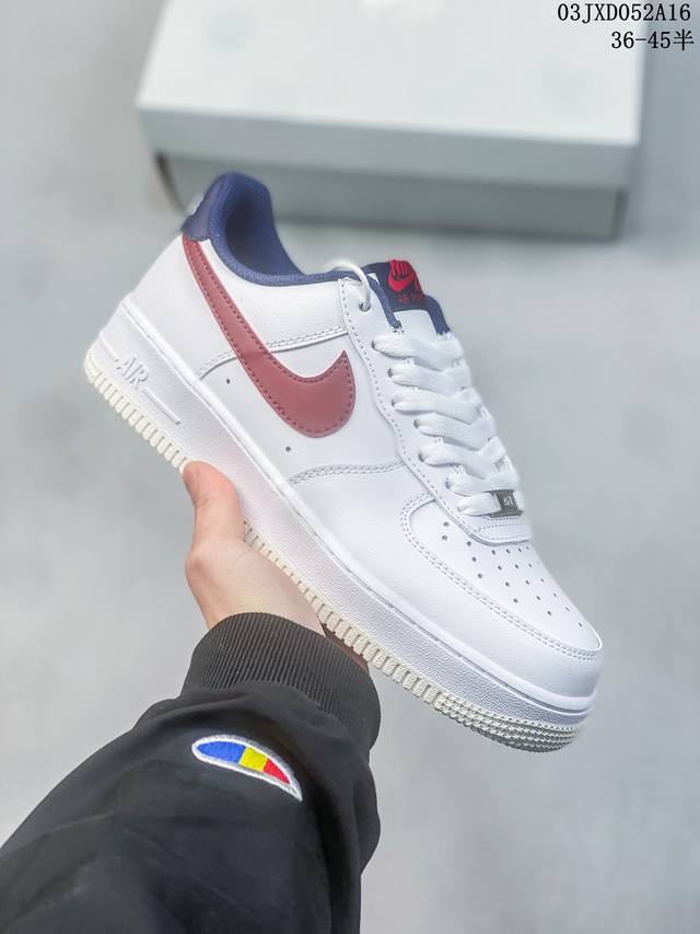 公司级带半码 耐克nike Air Force 1 Low 空军一号低帮休闲板鞋 打造纯正空军版型#专注外贸渠道 全掌内置蜂窝气垫 #原盒配件 原厂中底钢印 拉