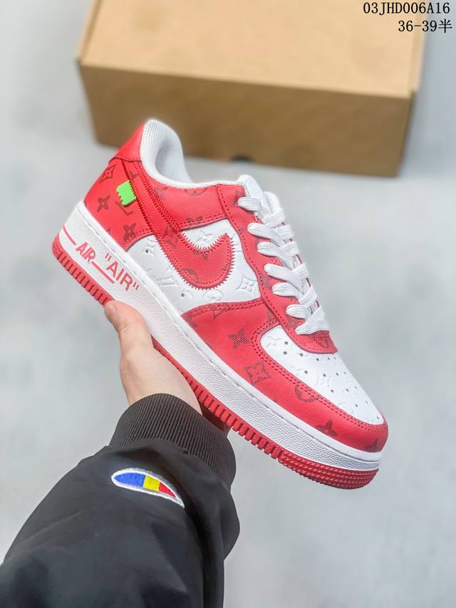 公司级带半码 耐克nike Air Force 1 Low 空军一号低帮休闲板鞋 打造纯正空军版型#专注外贸渠道 全掌内置蜂窝气垫 #原盒配件 原厂中底钢印 拉