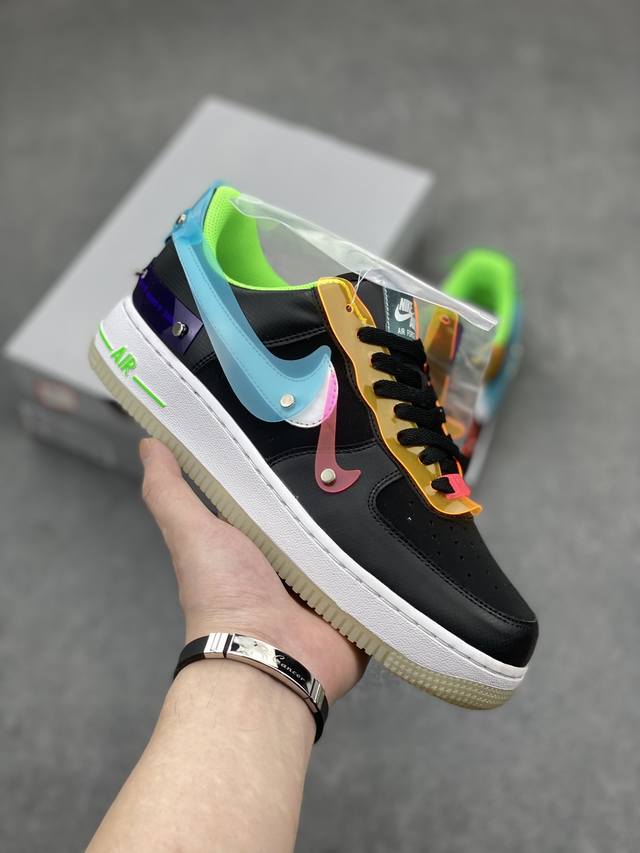 Nike Air Force 1 Low 电玩夜光 可拆卸换勾 可玩性十足 空军一号低帮休闲运动板鞋官方同步 原装级别 原楦头原纸板 打造纯正空军版型#专注外贸