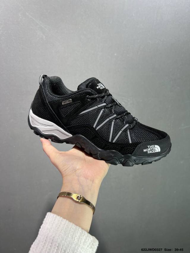 公司级著名户外品牌-北面 The North Face Cedar Mesa 雪松梅萨系列高帮系带户外风徒步登山运动训练鞋 采用进口皮革组合防剐蹭牛津布料鞋面材