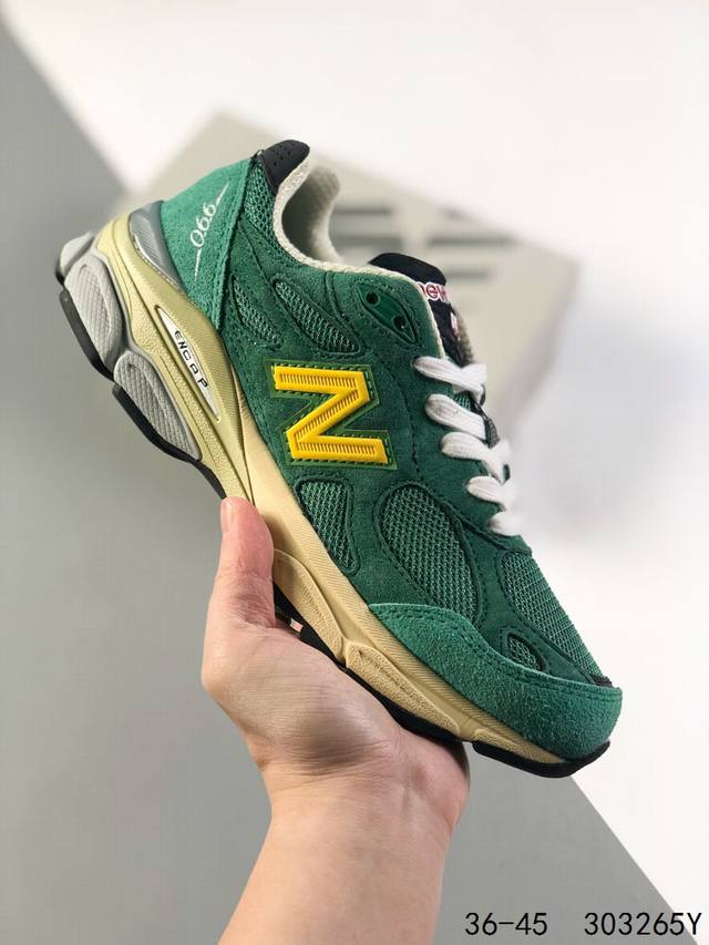 公司级真标带半码 新百伦 New Balance Nb990系列 高端美产复古休闲跑步鞋 M990Gg3 #采用台产猪巴革及透气网眼材质 原装6层组合底模精密开