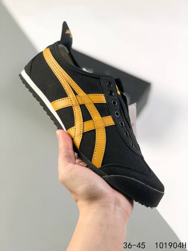 真标带半码 Asics Onitsuka Tiger 亚瑟士 鬼冢虎 帆布 清晰显眼 配加软鞋垫 脚感舒适度爆满 原膜原料生产 鞋底平底耐磨防滑显著 一款绝佳休