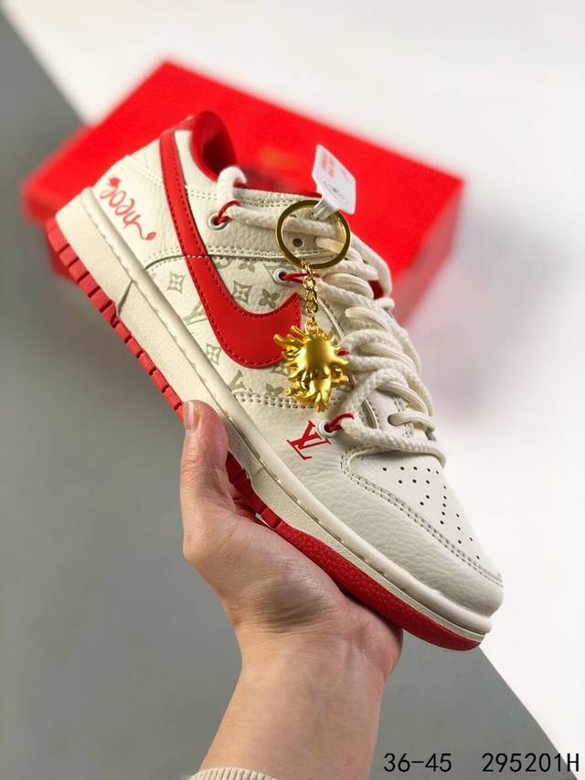 公司级真标带半码 耐克nike Sb Dunk Low 绑绳绑带系列 2024中国龙 复古低帮休闲运动滑板板鞋 采用脚感柔软舒适zoomair气垫 有效吸收滑板