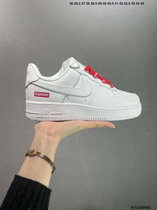 空军 Supreme联名 Nike Air Force 1 Low 空军一号低帮运动休闲板鞋 原楦头原纸板 打造纯正空军版型 #专注外贸渠道 全掌内置蜂窝气垫