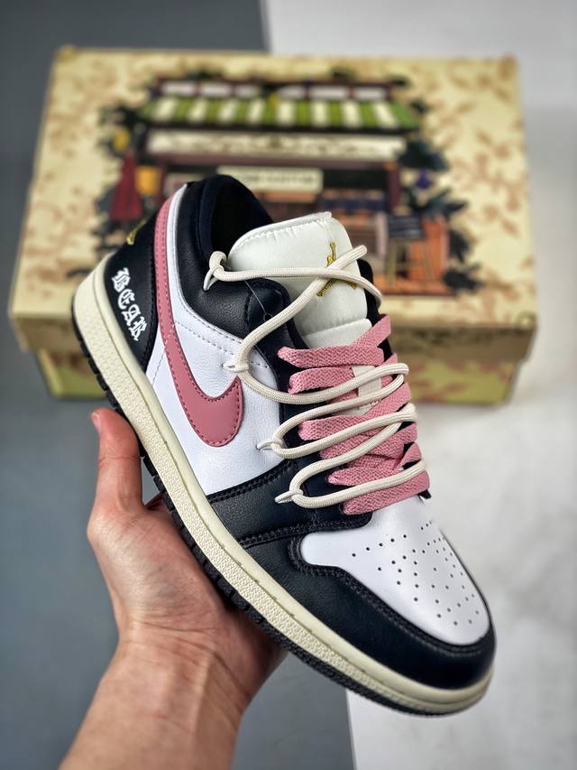 Air Jordan 1 Low 解构抽绳绑带低帮aj1乔1休闲板鞋 原档冲孔鞋头 正确满胶鞋垫 四线拉帮 原厂织唛标 鞋舌高弹海绵填充 Size 36 36.