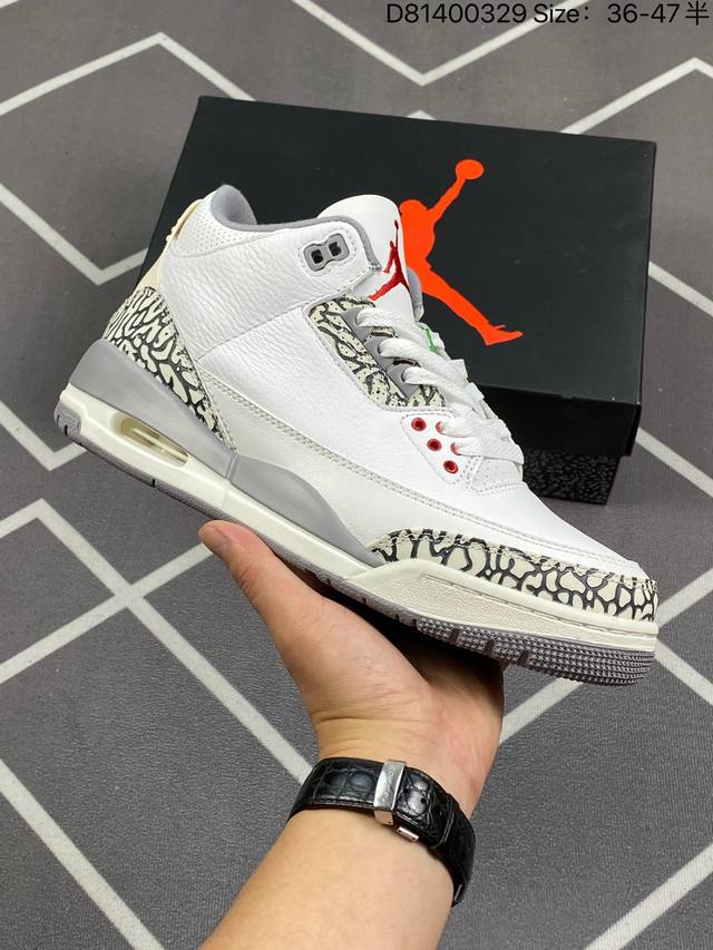 Air Jordan 3 Retro 地表最强性价比版本 完美清洁度 最高工艺复刻 原装无色差修正 #原楦原纸板开发 纯正三代版型 #原底真实气垫 回弹反馈充足