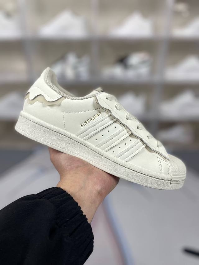 Gx 绿x纯原 Adidas Originals Superstar 贝壳头 防滑耐磨 低帮 板鞋 男女款 白色奶油 Adidas Originals Supe