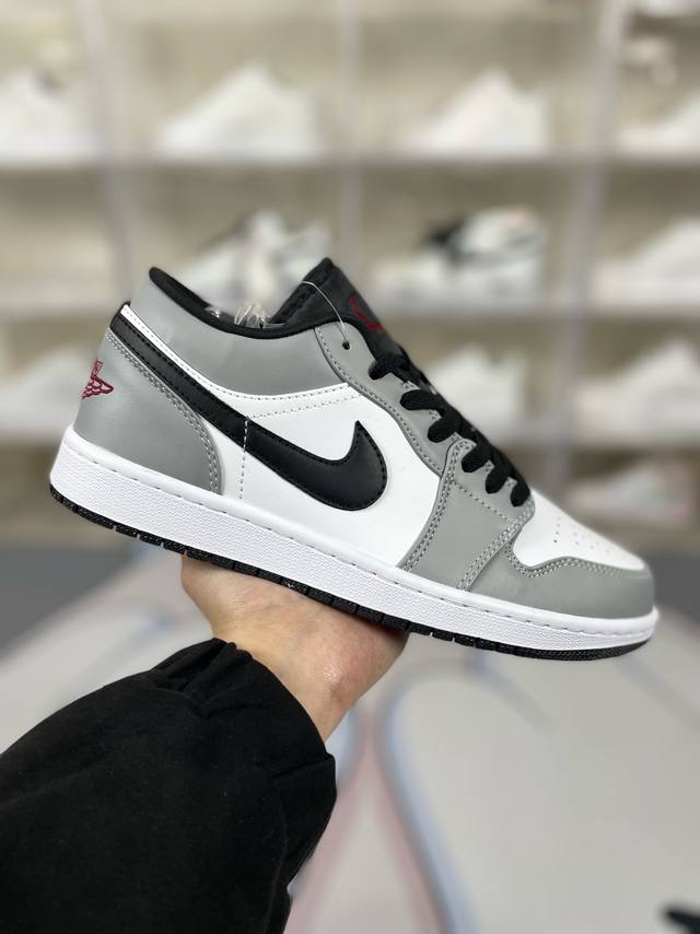 Gk纯原 Jordan Air Jordan 1 Light Smoke Grey 小dior潮流复古 减震防滑耐磨 低帮 复古篮球鞋 男女款 烟灰 Air J