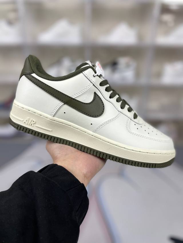 L版纯原 Diy配色 Nike Air Force 1 Low Forest 舒适 低帮 板鞋 男女款 米白墨绿 空军 Air Force1于1982年推出 由