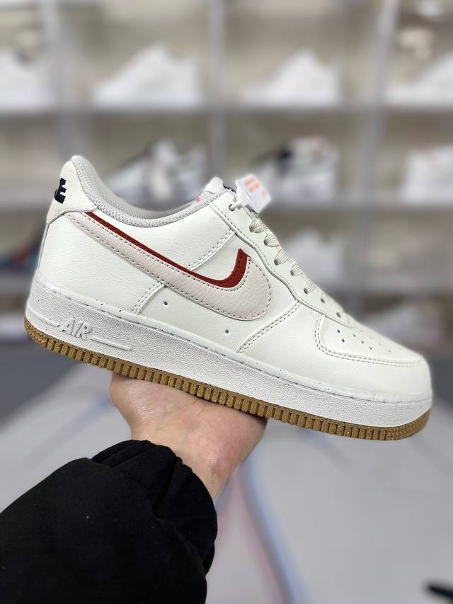 L版纯原 Nike Air Force 1 Low 82 可回收材料 防滑轻便 低帮 板鞋 男女款 奶油色 空军 Air Force1于1982年推出 由nik