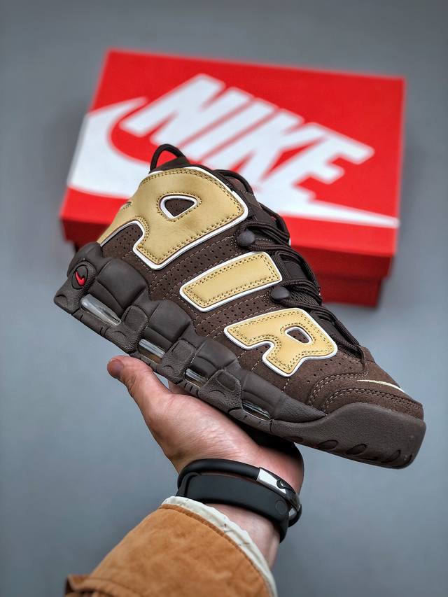 Nike Air More Uptempo Og耐克 皮蓬全掌气垫篮球鞋 白橙货号 Fb8883-200原楦原档案开发版型 采用一致牛培革鞋面材质 市面最为修正