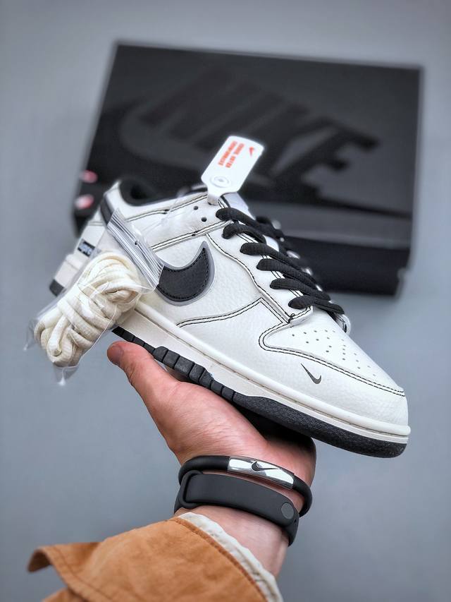 Supreme X Nike By You Sb Dunk Low Retro Sp扣篮系列低帮休闲运动滑板板鞋 Sup米白黑车线 Rm2308-237 尺码3