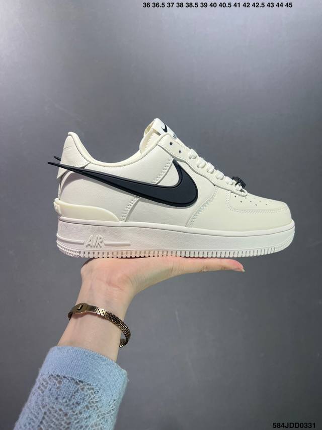 真标ambush X Nk Air Force 1 Low 空军一号宽底版系列低帮百搭休闲运动板鞋 联名大钩 货号:Dv3464-003 尺码 35.5 36