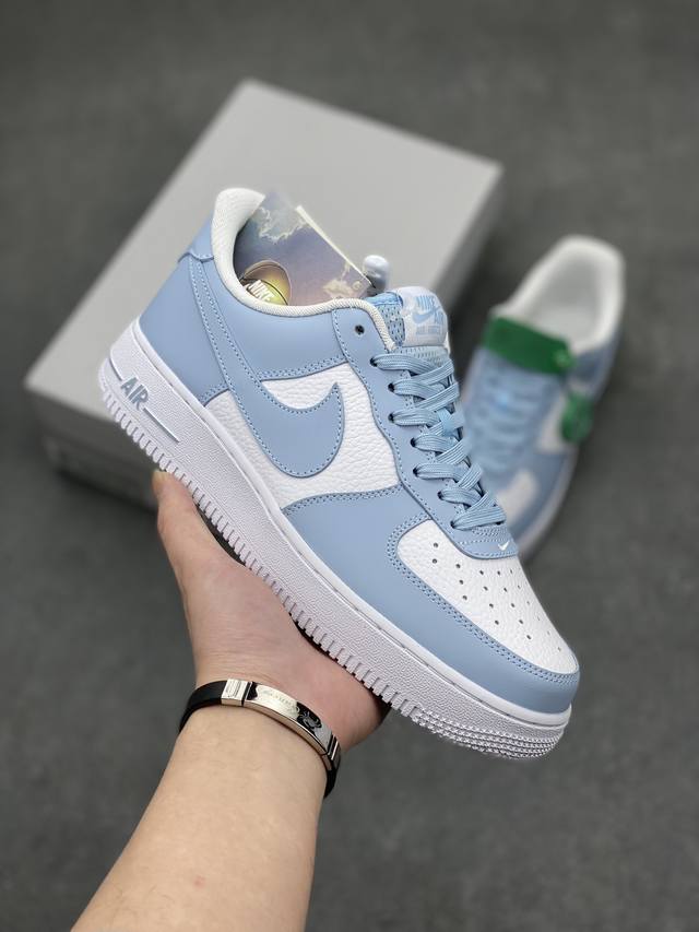 Hy版本 Nike Air Force 1 Low 白蓝 空军一号低帮运动休闲板鞋 官方同步 原装级别 原楦头原纸板 打造纯正空军版型#专注外贸渠道 全掌内置蜂