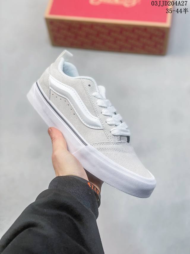 Vans Classics Knu Skool 经典米色 范斯官方 肥胖版 Vans超火的土豆鞋 复古经典 鞋头放大 包边上移加厚 鞋舌加厚 Vans Clas