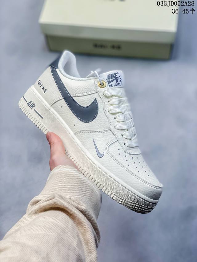 公司级带半码 耐克nike Air Force 1 Low 空军一号低帮休闲板鞋 打造纯正空军版型#专注外贸渠道 全掌内置蜂窝气垫 #原盒配件 原厂中底钢印 拉