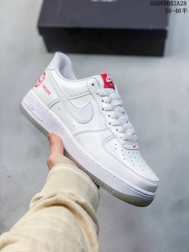 公司级带半码 耐克nike Air Force 1 Low 空军一号低帮休闲板鞋 打造纯正空军版型#专注外贸渠道 全掌内置蜂窝气垫 #原盒配件 原厂中底钢印 拉