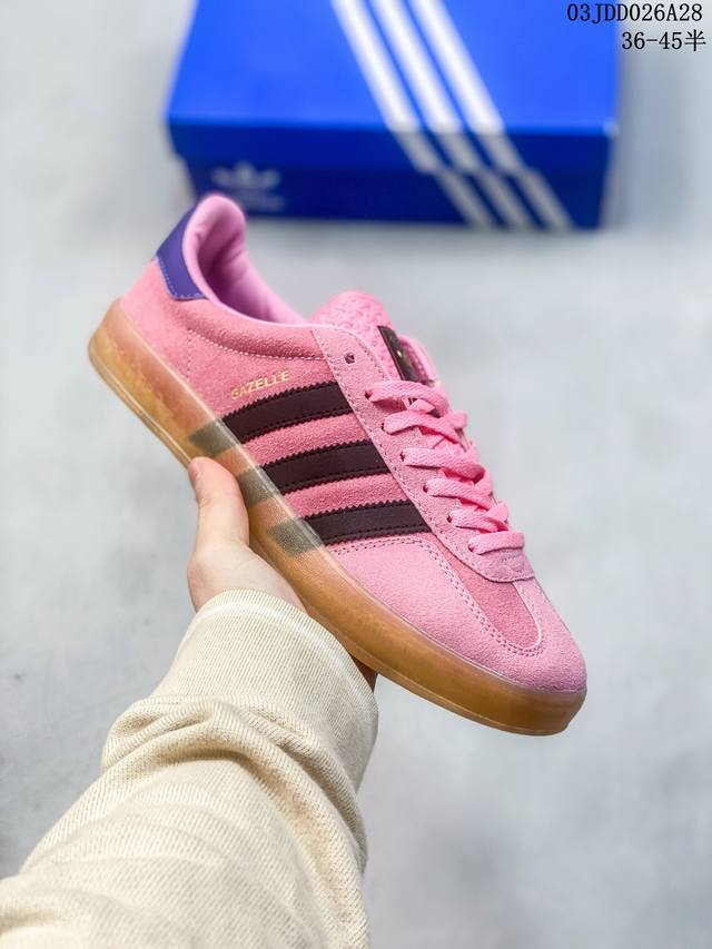 公司级阿迪达斯三叶草adidas Originals Samba Vegan Og Spd 桑巴舞系列绅士德训足球风百搭低帮休闲运动板鞋 银雾公主蕾丝边焦糖底