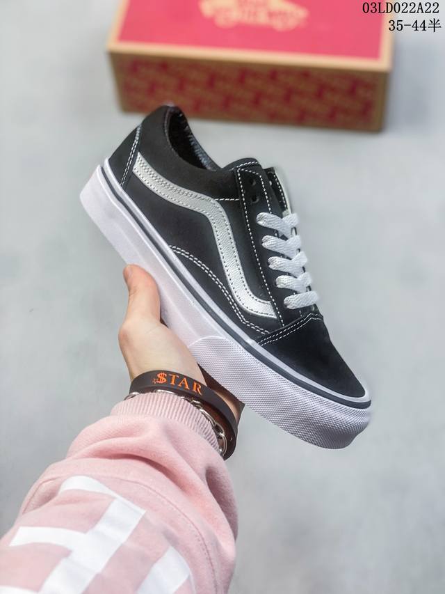 范斯vans Old Skool 黑白万斯经典低帮情侣休闲帆布滑板鞋 货号 Vn000D3Hy28 尺码 36 44带半码 编码 03Ld022A22