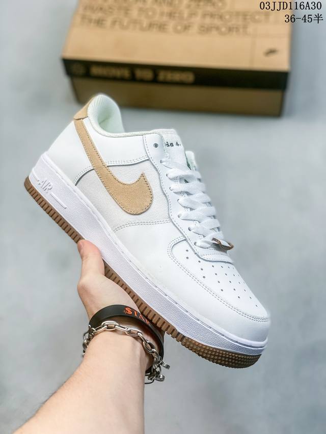 公司级带半码 耐克nike Air Force 1 Low 空军一号低帮休闲板鞋 打造纯正空军版型#专注外贸渠道 全掌内置蜂窝气垫 #原盒配件 原厂中底钢印 拉