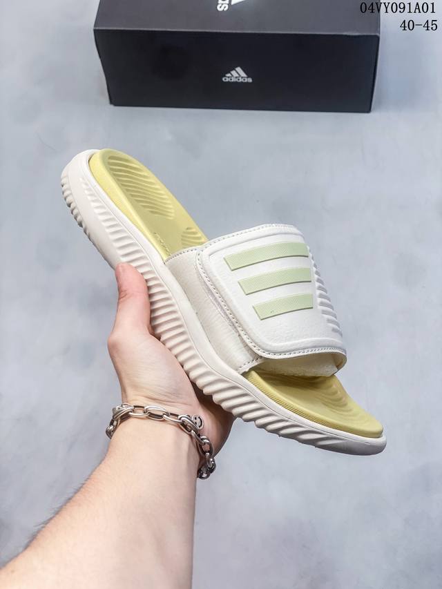 阿迪 Adidas阿迪达斯拖鞋三叶草adilette Pride夏季沙滩鞋运动凉拖鞋 标志性的adilette拖鞋 设计中满满爱的味道 锦纶鞋面搭配舒适大底 颜