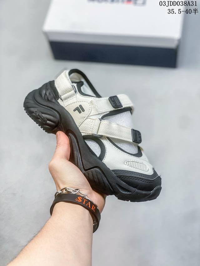 Fila Fusion斐乐潮牌conch Sandal 防滑轻便运动 凉鞋 尺码35.5-40半 编码 03Jdd038A31